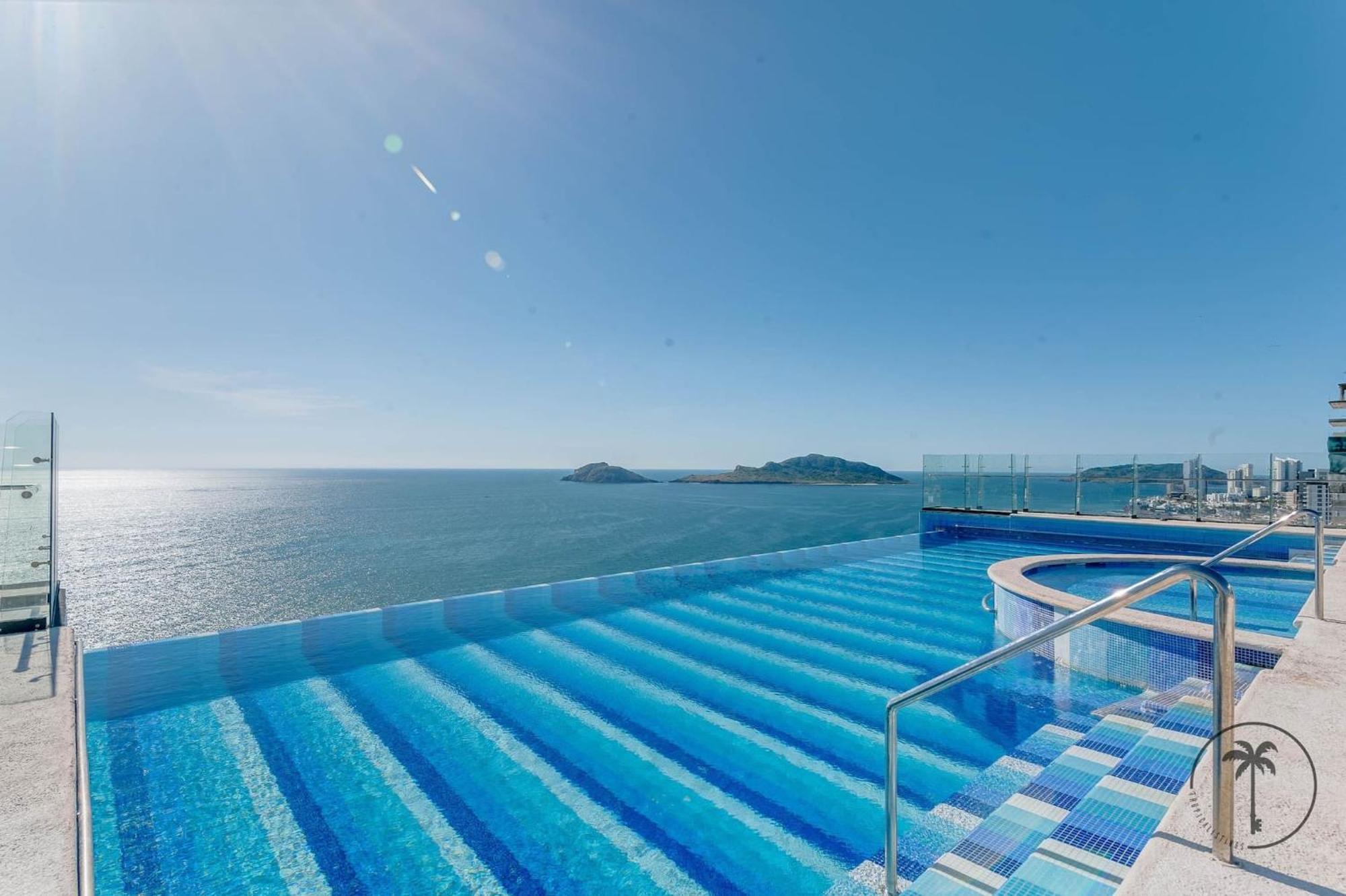 Terraza Con Vista Al Mar Y A Atardeceres Daire Mazatlan Dış mekan fotoğraf